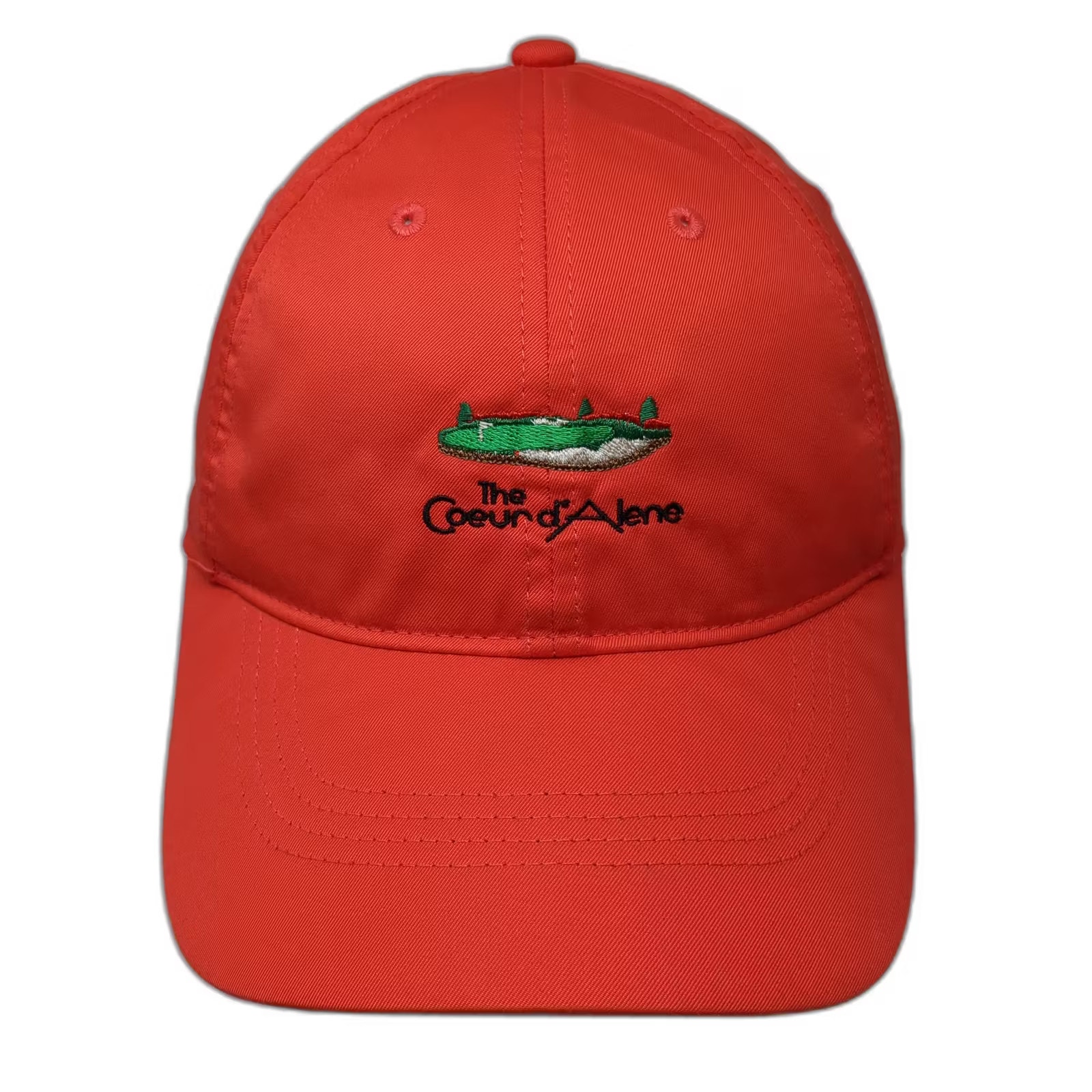Nike Golf Hat Red One Size Coeur D'alene Resort Embroidered Strapback Swoosh